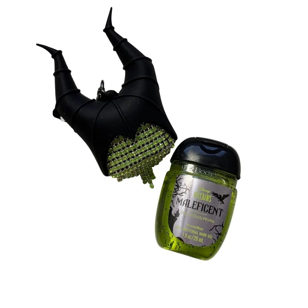 Bath And Body Works Maleficent Bling Pocketbac Holder Disney Villains w Santizer